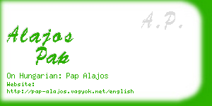 alajos pap business card